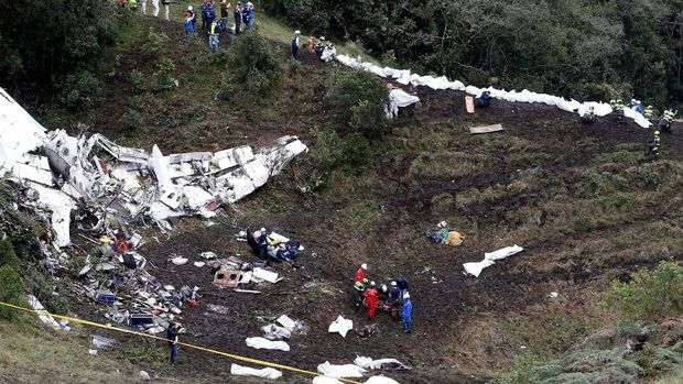 Kecelakaan Pesawat di Kolombia karena Kehabisan Bahan Bakar