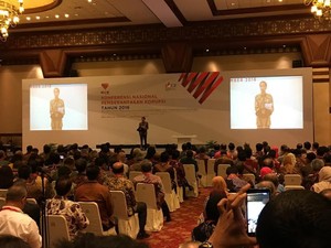 Jokowi Hadiri Konferensi Nasional Pemberantasan Korupsi