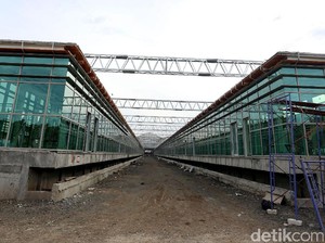 Progres Pembangunan Stasiun Kereta Bandara Soetta Sudah 85%