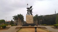 Ada juga patung yang menjadi penanda peristiwa Ikada di Monas. Bagi yang masih ingat, Lapangan Ikada adalah nama Monas dahulu (Faela Shafa/detikcom)