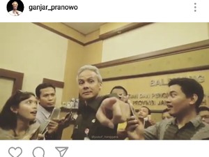 Aksi Gubernur Ganjar Kampanye Anti Pungli Lewat Mannequin Challenge