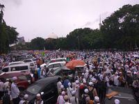 Pergerakan Massa Aksi 2 Desember Pasca Salat Jumat di Monas