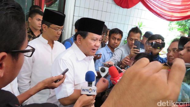Prabowo Subianto di Kantor DPP Gerindra sore ini