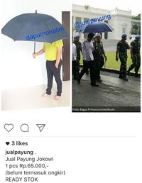 Pelapak Instagram Ramai Jual #PayungJokowi