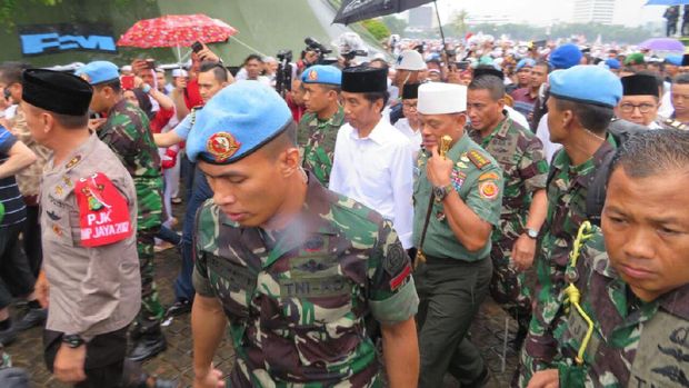 Jokowi kembali ke Istana