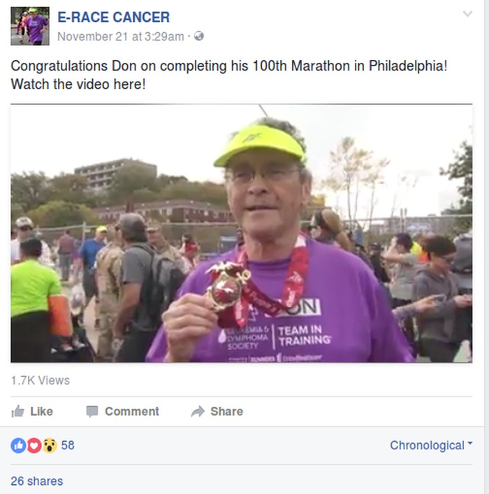 Inspiratif! Kakek Ini 100 Kali Lari Maraton Meski Idap Kanker Darah Langka