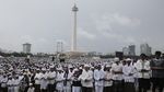 Foto Lautan Massa di Monas Hingga Patung Kuda