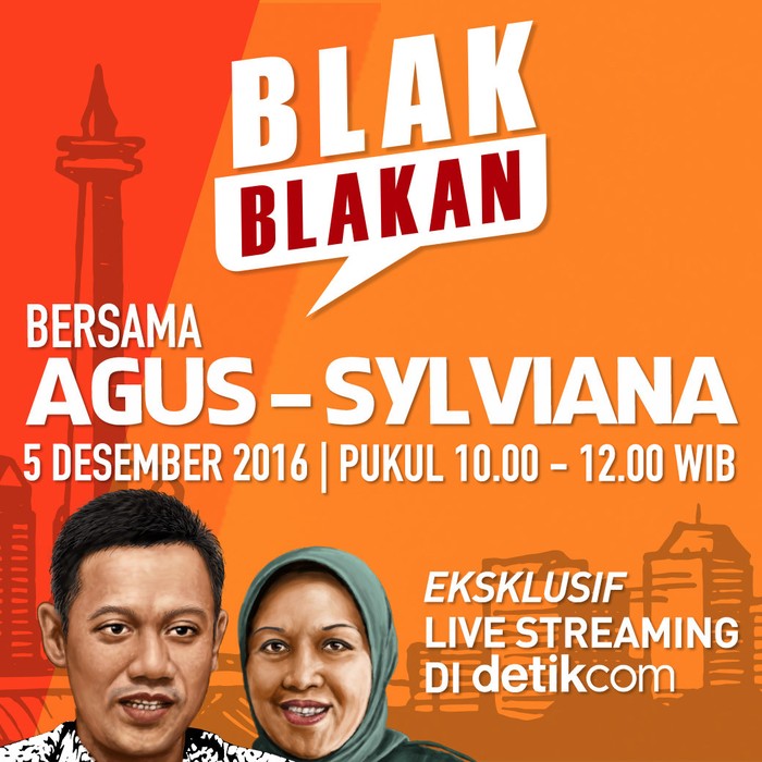 Tonton Blak-blakan Agus-Sylvi di Live Streaming Eksklusif detikcom 5 Desember