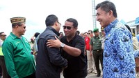 Imam Nahrawi disambut oleh Ketua Komisi V DPR, Fary Francis didampingi Bupati Belu Willybrodos Lay.