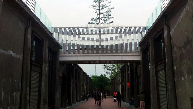 Salah satu instalasi seni di Pier-2 Art Center (Wahyu/detikTravel)