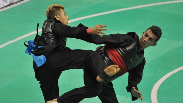 Hanifan memastikan medali emas ke-13 Indonesia dari cabang pencak silat.