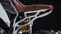Motor listrik Aero E Racer ini memiliki desain gabungan antara cafe racer dan motor listrik perkotaan.