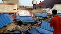 Sejumlah bangunan rata dengan tanah. Metro TV/ Reuters TV/detikFoto.