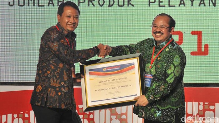 Pemkab Pasuruan Raih Predikat Kepatuhan Pelayanan Publik