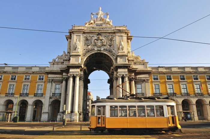 Ilustrasi Lisbon Lisbon di Portugal