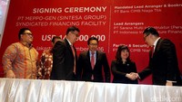 Sindikasi pembiayaan senilai US$145 juta atau senilai Rp1,9 triliun ini dalam rangka mendukung ekspansi PLTGU Gunung Megang dari 110 MW menjadi 150 MW.