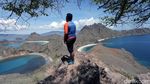 Tangga Kayu yang Mudahkan Traveler ke Puncak Pulau Padar