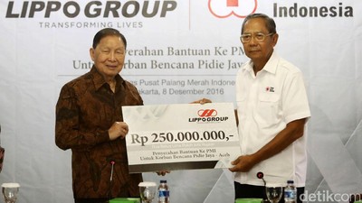 Lewat PMI, Lippo Group Bantu Korban Gempa