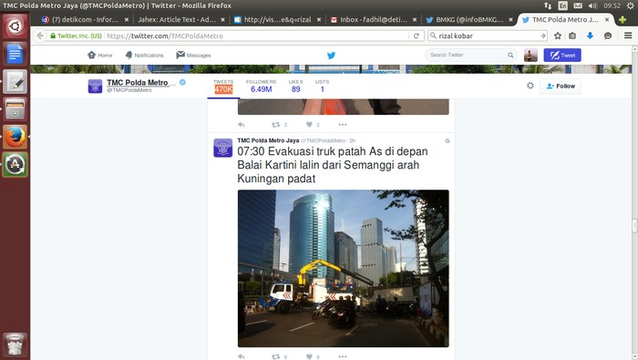 Sempat Ada Truk Patah As di Depan Balai Kartini, Semanggi-Kuningan Macet