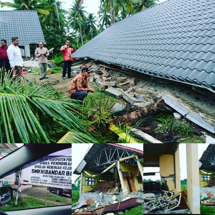 Mendikbud Sambangi Sekolah yang Roboh Akibat Gempa di Aceh