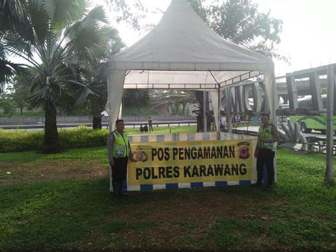  Pos pengamanan yang disiapkan Polres Karawang