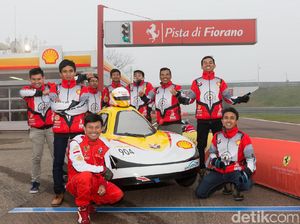 Keren, Mobil Listrik Mahasiswa Bandung Ngebut di Sirkuit Legendaris Ferrari