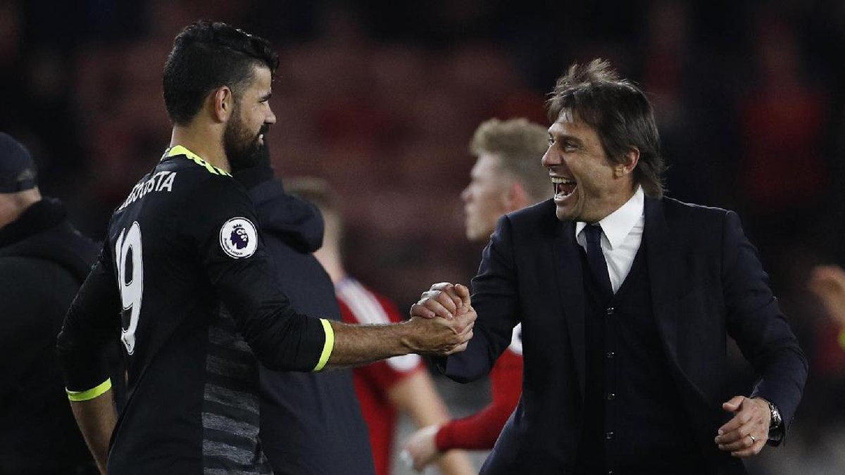 Diego Costa dan Antonio Conte akan berdamai malam nanti (Action Images via Reuters/Lee Smith)