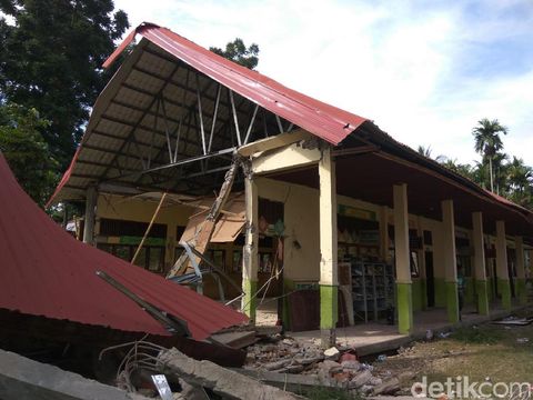 Madrasah Paru Pidie Jaya Rusak Total, Sekolah Diliburkan Sementara