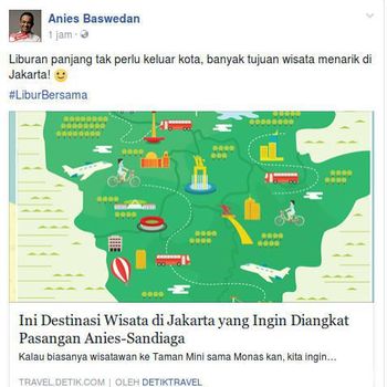 Long Weekend, Anies: Tak Perlu ke Luar Kota, Banyak Wisata Menarik di DKI