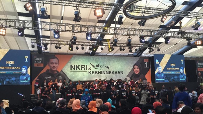 Agus Yudhoyono Pidato di Dharmawangsa, SBY dan Ketum Parpol Pengusung Hadir