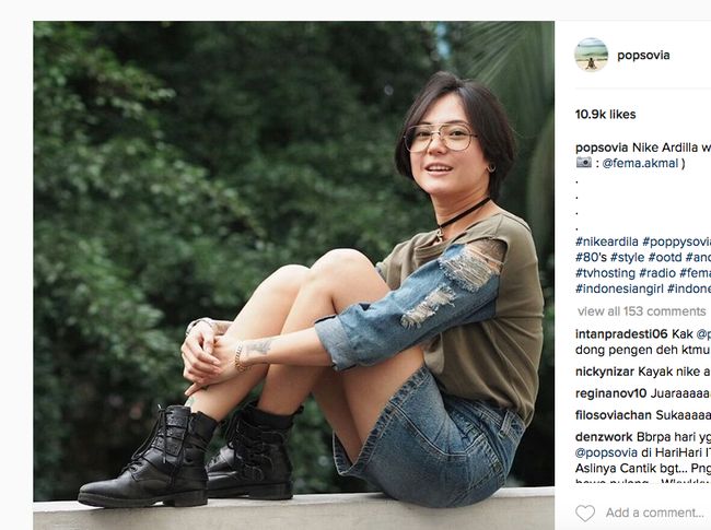 Soal Gaya  Nike  Ardilla  Selain Dian Sastro Ada Juga Poppy 