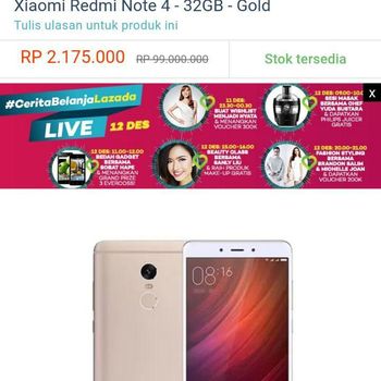 Redmi Note 4 Dijual Rp 99 Juta, Ini Tanggapan Lazada 