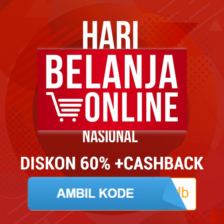 Kode Voucher Spesial Harbolnas, Diskon 60% + Cashback di