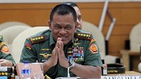 Panglima TNI Jenderal Gatot Nurmantio saat menjelaskan kesiapan TNI dalam melaksanakan RUU Pemilu yang akan disahkan oleh DPR atau pemerintah. Pansus RUU Pemilui juga membahas mengenai UU Pilkada seretak 2017.