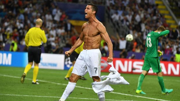 Cristiano Ronaldo dua kali hattrick ke gawang Atletico di Liga Champions.