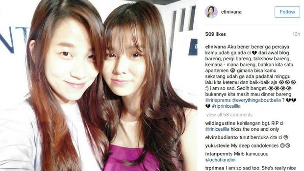 Blogger Cantik Rini Cesillia Tewas, Ini Ungkapan Duka Para Blogger di Instagram