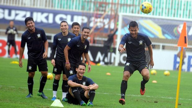 Timnas Thailand ketika bertandang ke Indonesia pada final Piala AFF 2018.