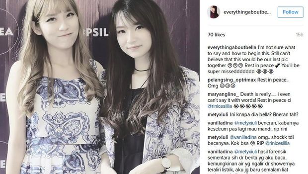 Blogger Cantik Rini Cesillia Tewas, Ini Ungkapan Duka Para Blogger di Instagram
