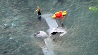 Ini adalah kecelakaan pertama di Jepang yang melibatkan tiltrotor Osprey yang digunakan oleh pasukan AS di Okinawa. REUTERS/Kyodo.