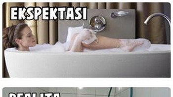 Urutan kesembilan ada meme ekpekstasi dan realita, dimana apa yang kita harapkan atau impikan ternyata tak sesuai dengan kenyataan. Meme ini rupanya banyak dicari netizen di Google. (Foto: Internet)