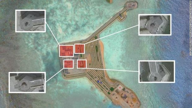 Citra Satelit Tunjukkan China Pasang Sistem Senjata di Laut China Selatan