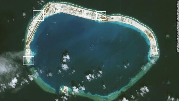 Citra Satelit Tunjukkan China Pasang Sistem Senjata di Laut China Selatan