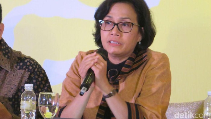 Menteri Keuangan Sri Mulyani Indrawati di acara diskusi energi, di Hotel Mulia