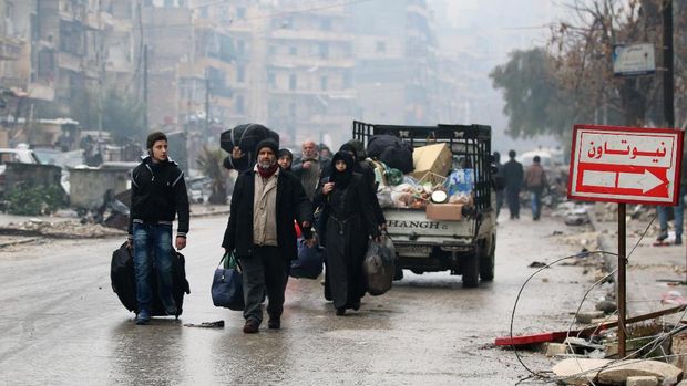 Warga Aleppo mengungsi ke tempat yang lebih aman