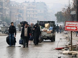 Sempat Tertunda, Proses Evakuasi Warga Sipil dari Aleppo Dimulai