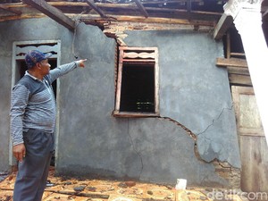 Ini Dampak Pergerakan Tanah Ambles di Panggul Kabupaten Trenggalek