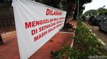 Spanduk Larangan Berjualan di Kawasan Senayan