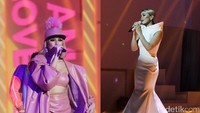 Agnez Mo juga tampil dalam dua busana yang sangat berbeda satu sama lainnya. Pool/Ismail/detikFoto.