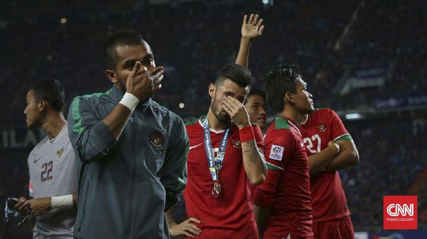 Timnas Indonesia hanya berstatus runner-up Piala AFF 2016, tak pernah juara. (