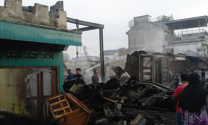50 Rumah di Pemukiman Padat Penduduk di Tanjungbalai Sumut Terbakar